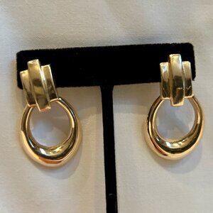 14KT YELLOW GOLD Earrings Pierced Stud Door Knocker EARRINGS 4.6 GRAMS